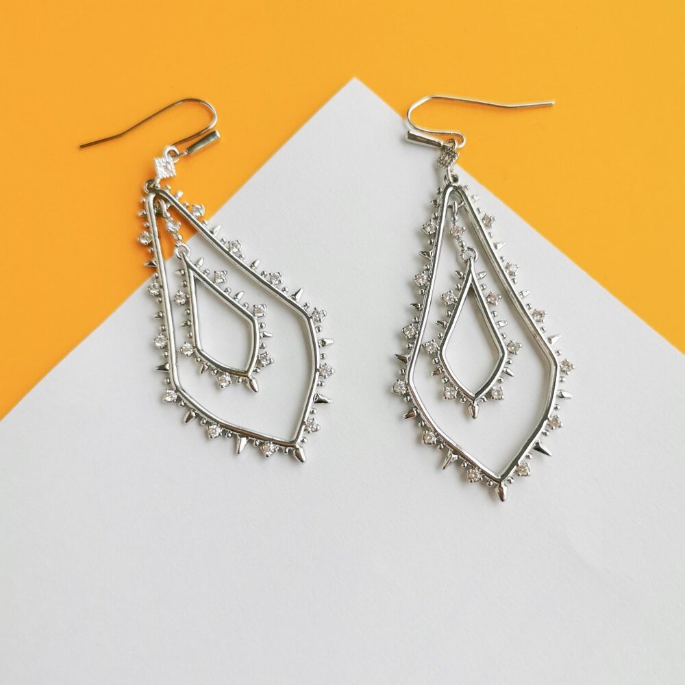 Alice Silver Drop Earrings by Kendra Scott - Picture 2 of 3